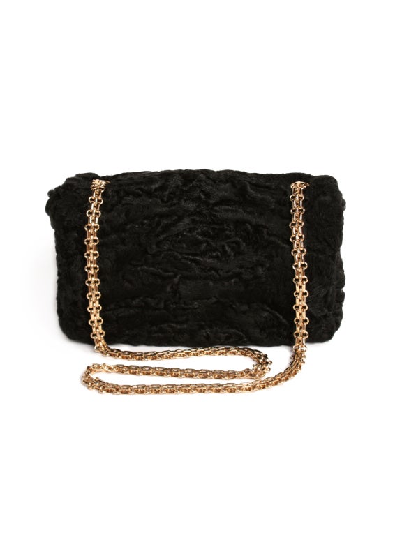 Women's Chanel Persian Lamb Shoulder Bag For Sale