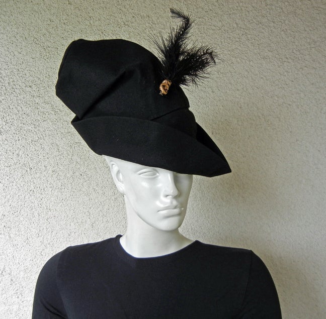 ADRIAN CUSTOM ROBIN HOOD HAT with FEATHER