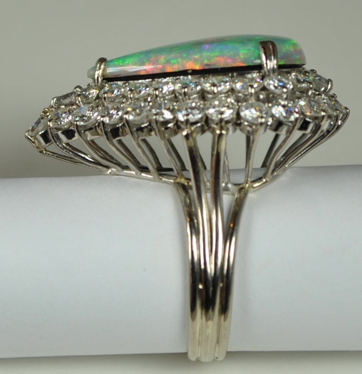 Large Opal and Diamond Ring 2