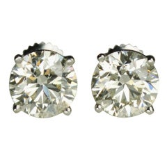 4.04 Carat Diamond Studs