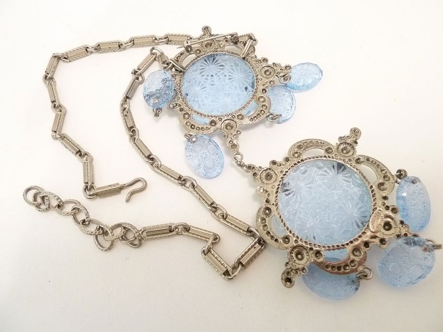 Vintage Signed Schreiner Pin-Pendant Necklace For Sale 2