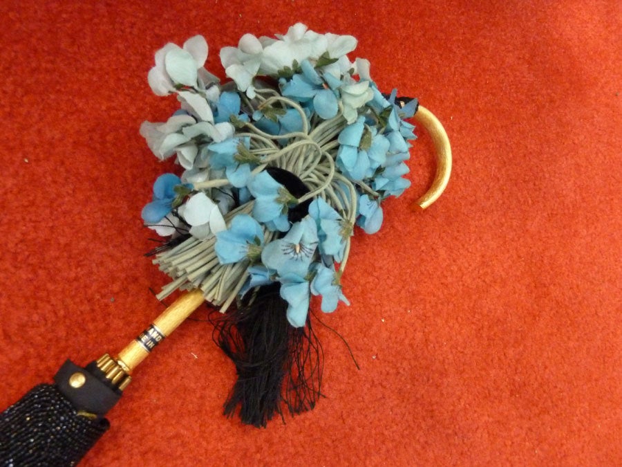 1950s Vintage Belgian Custom Made Beaded Umbrella In New Condition For Sale In New York, NY