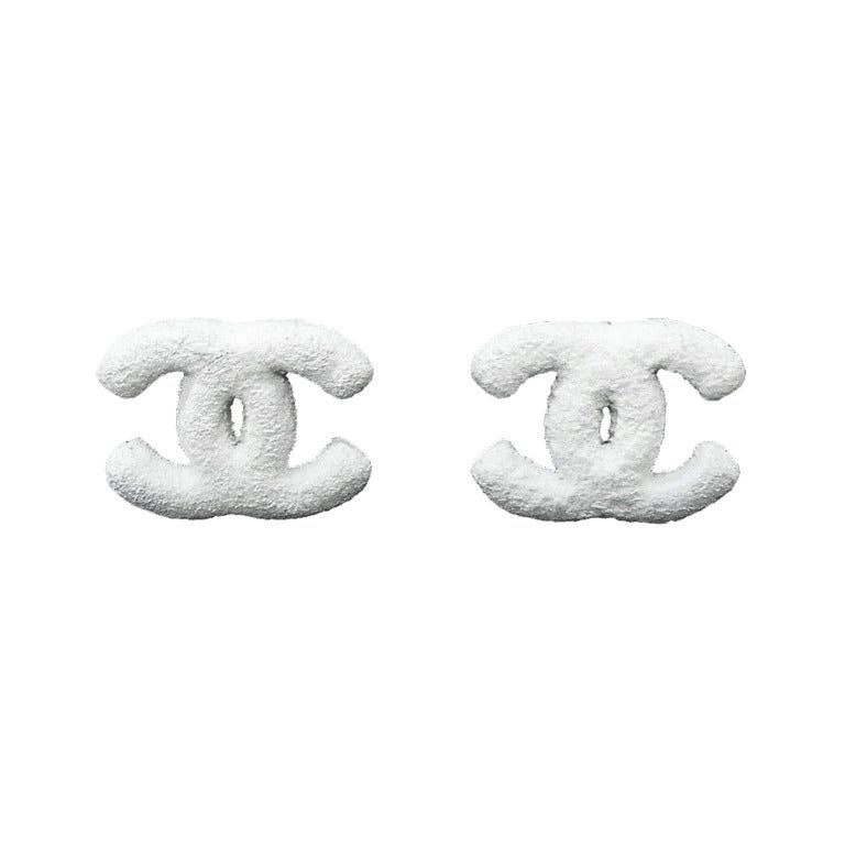 Vintage Signed Chanel 06A Logo Earrings