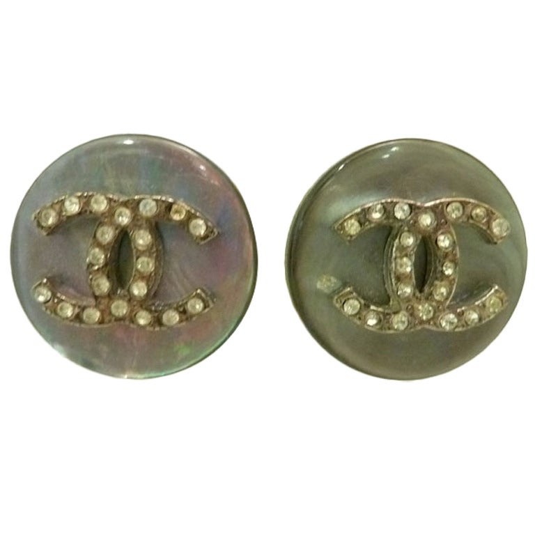 Vintage Signed Chanel 96A Earrings For Sale