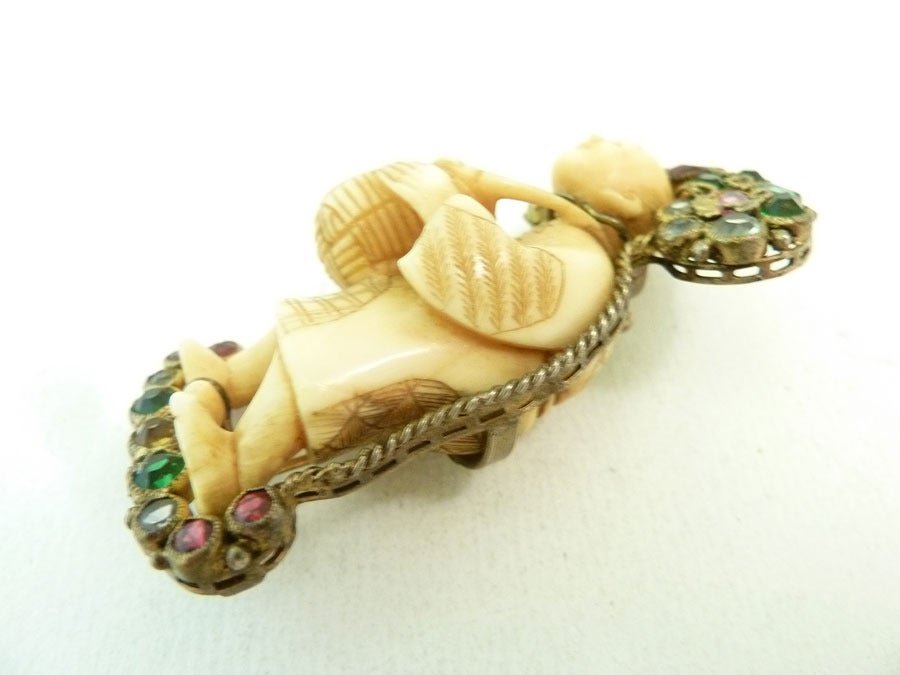 Hobe Vintage Museum Signed Asian Theme Figural Pin 1