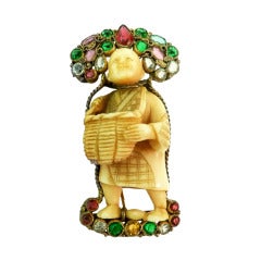 Hobe Vintage Museum Signed Asian Theme Figural Pin