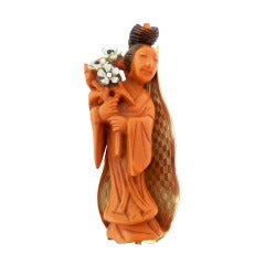 Vintage Signed Hobe 1965 Asian Theme Figural Pin 12