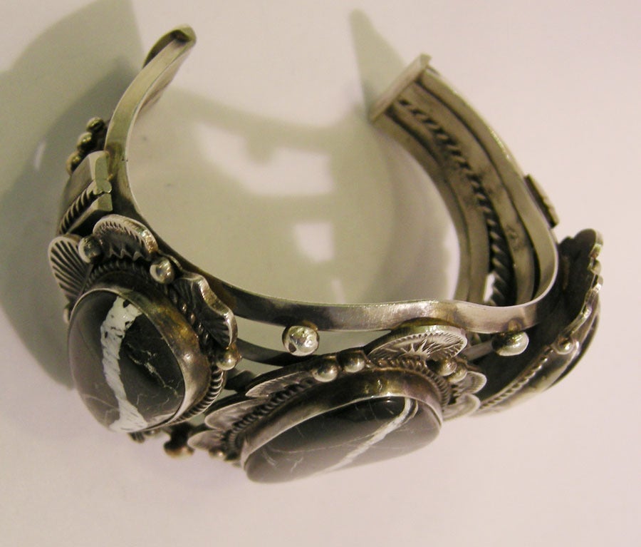 Vintage Rare Crazy Horse American Indian Cuff Bracelet For Sale 2