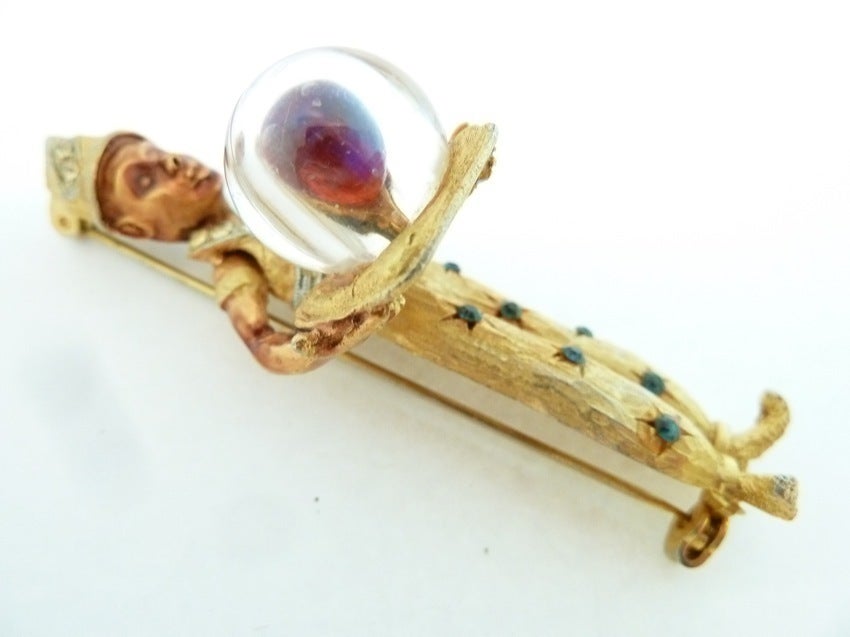 Vintage Full Length Signed Har Genie Pin In Excellent Condition In New York, NY