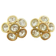 Vintage Signed Chanel 29 Crystal Earrings