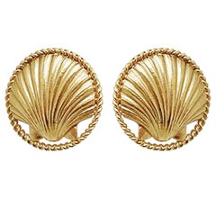 Chanel Sea Shell Earrings, 1980s