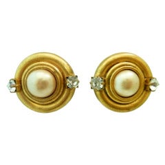 Vintage Chanel Faux Pearl Earrings 12