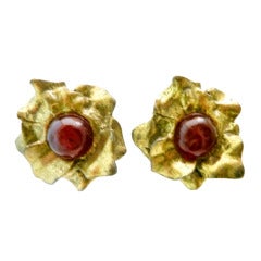 Chanel Vintage Gripoix Glass Earrings, 1981 