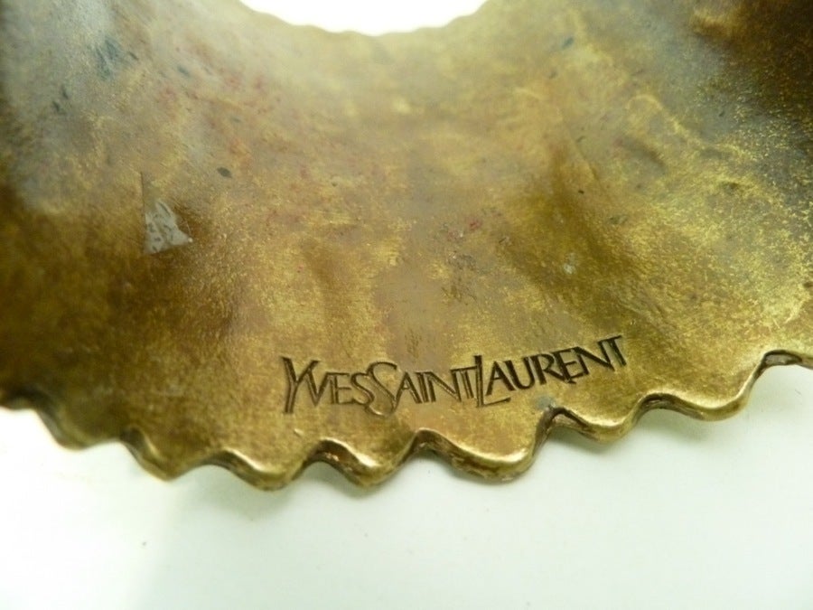 Women's or Men's Yves St. Laurent Large Vintage Cuff Bracelet For Sale