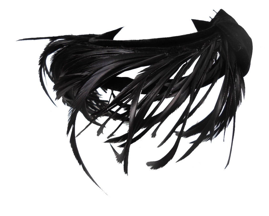 Ostrich feathered hat