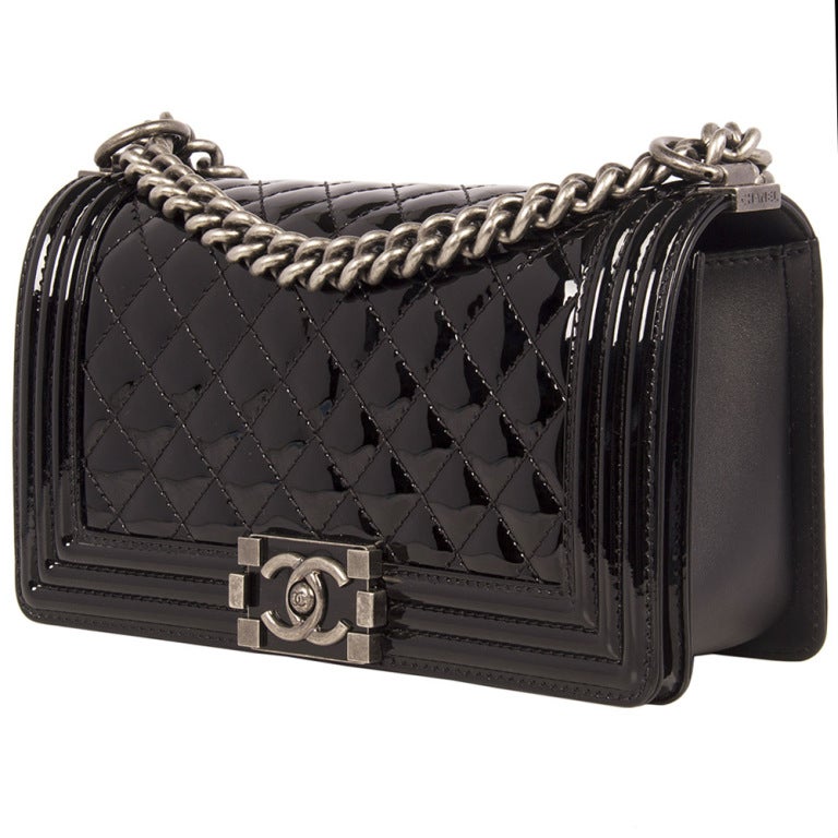 Chanel Patent Leather Boy Bag 1