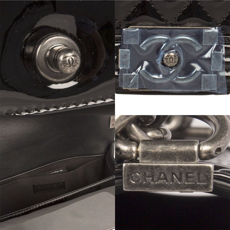 Chanel Patent Leather Boy Bag 4