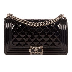 Chanel Patent Leather Boy Bag