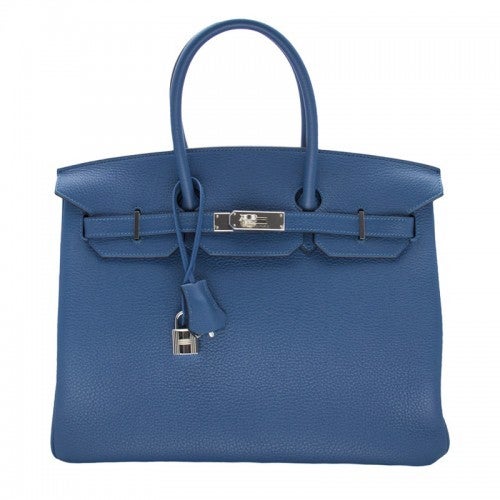Women's Hemes Birkin Bag Thalassa Bleu