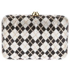 Judith Leiber Plaid Crystal Minaudiere Bag 2