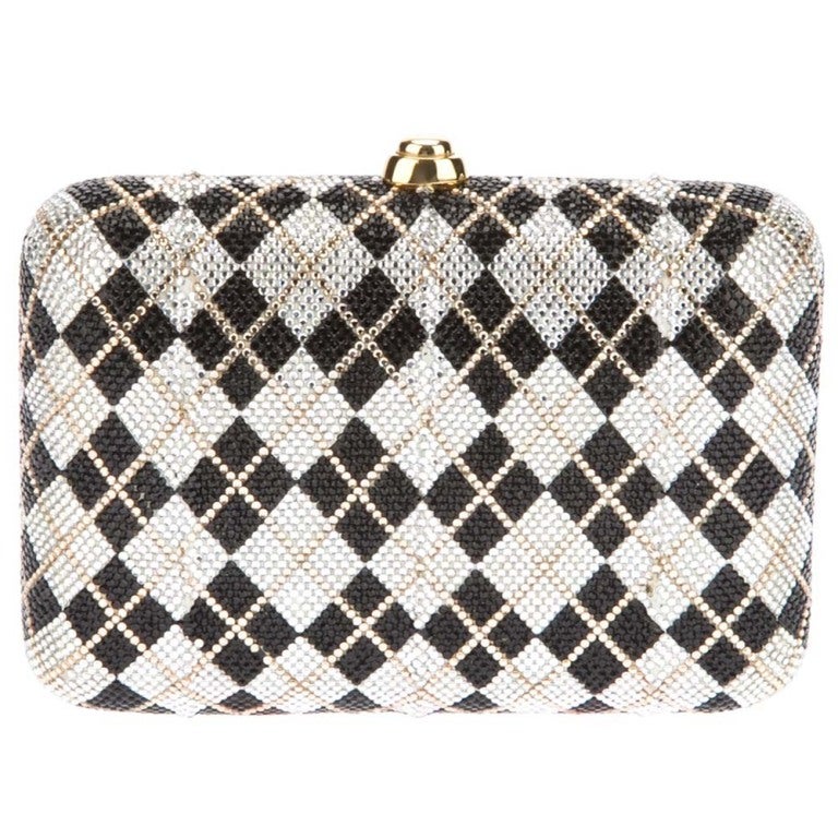 Borsa Minaudiere in cristallo a quadri Judith Leiber