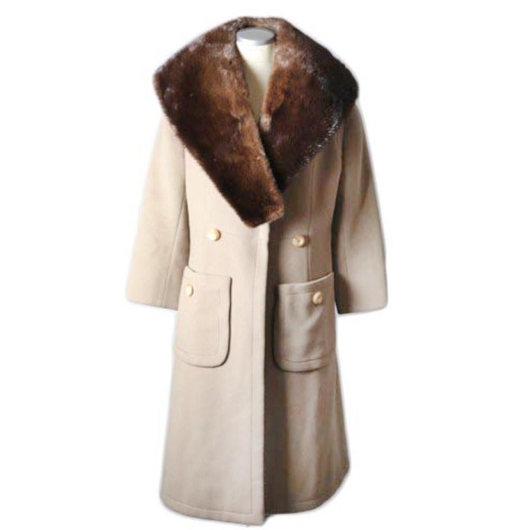 Christian Dior Haute Couture 1962 camel coat