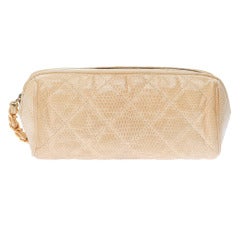 Chanel Vintage Lizard Make-up Bag 2