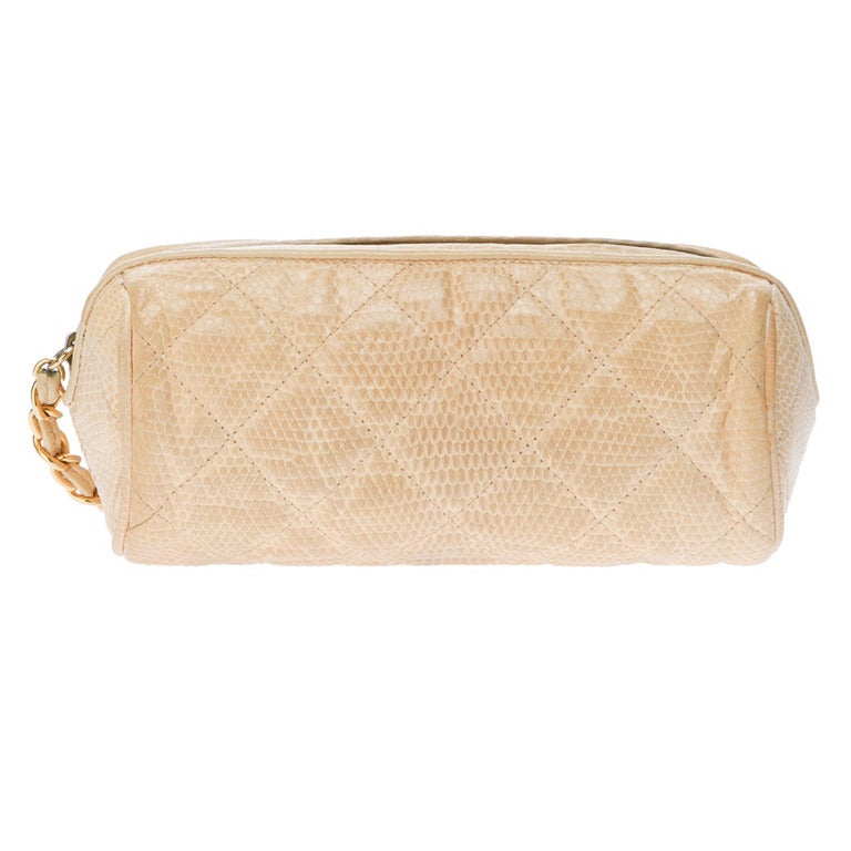 Chanel Vintage Lizard Make-up Bag