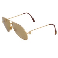 Retro Carter Gold and Yellow Aviator Sunglasses