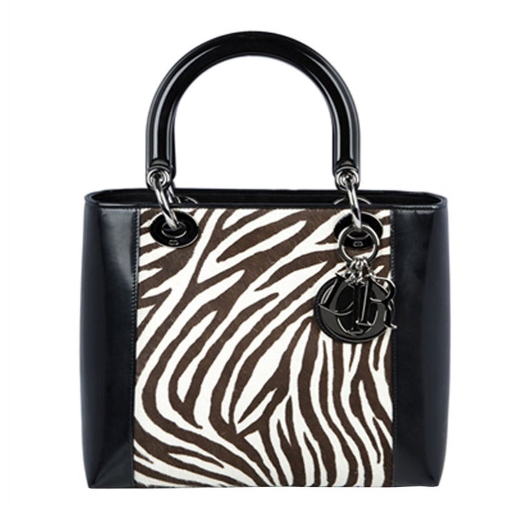 Christian Dior Zebra 'Lady' Handbag