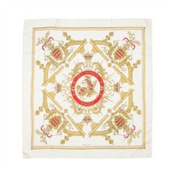 Hérmes Vintage Crest Silk Scarf