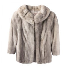 1950's Silver Mink Fur Coat 4