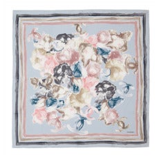 Chanel 'Watercolor' Silk Scarf