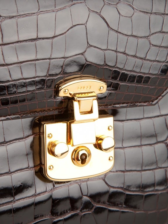 Gucci Vintage Crocodile Handbag 1