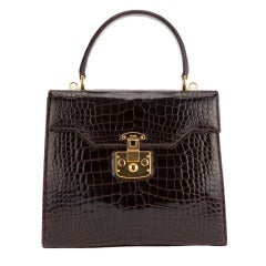 Gucci Vintage Crocodile Handbag