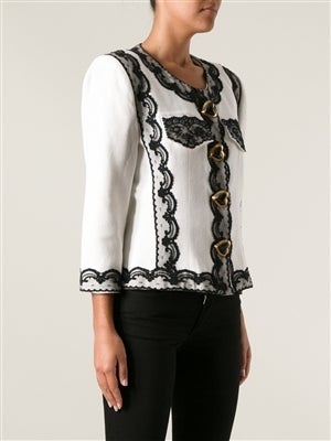 Christian Lacroix from the Suzy Menkes Collection Lace Trim Jacket In Excellent Condition In London, GB