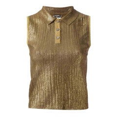 Vintage Chanel Gold Sleeveless Top