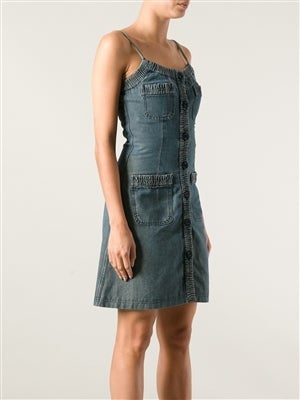 Chanel Denim Pinafore Dress In Excellent Condition In London, GB