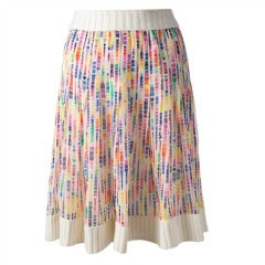 Chanel Multi-Color Silk Skirt