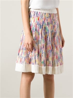 Chanel Multi-Color Silk Skirt In Excellent Condition In London, GB