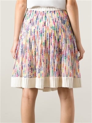 Women's Chanel Multi-Color Silk Skirt