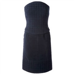 Chanel Vintage Quilted Bustier Top And Skirt Ensemble 10