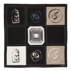 Chanel Logo Silk Scarf