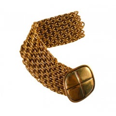 Vintage Chanel Gold Mesh Bracelet