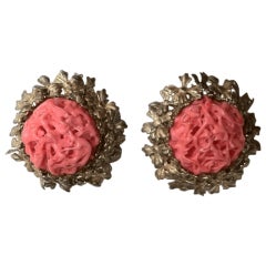 MIRIAM HASKELL Prototype Ear Clips 1965