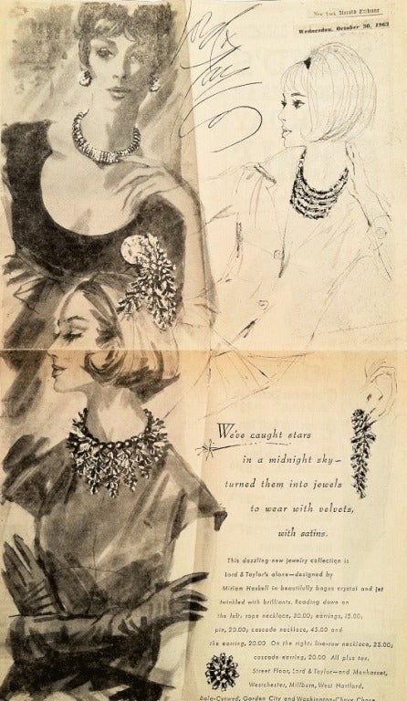 Women's MIRIAM HASKELL Protoytype ca.1955