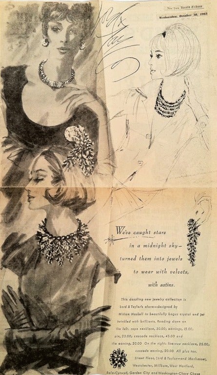Women's MIRIAM HASKELL Prototype Brooch ca.1965