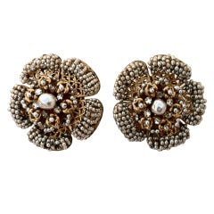 MIRIAM HASKELL Prototype Ear Clips 1960s