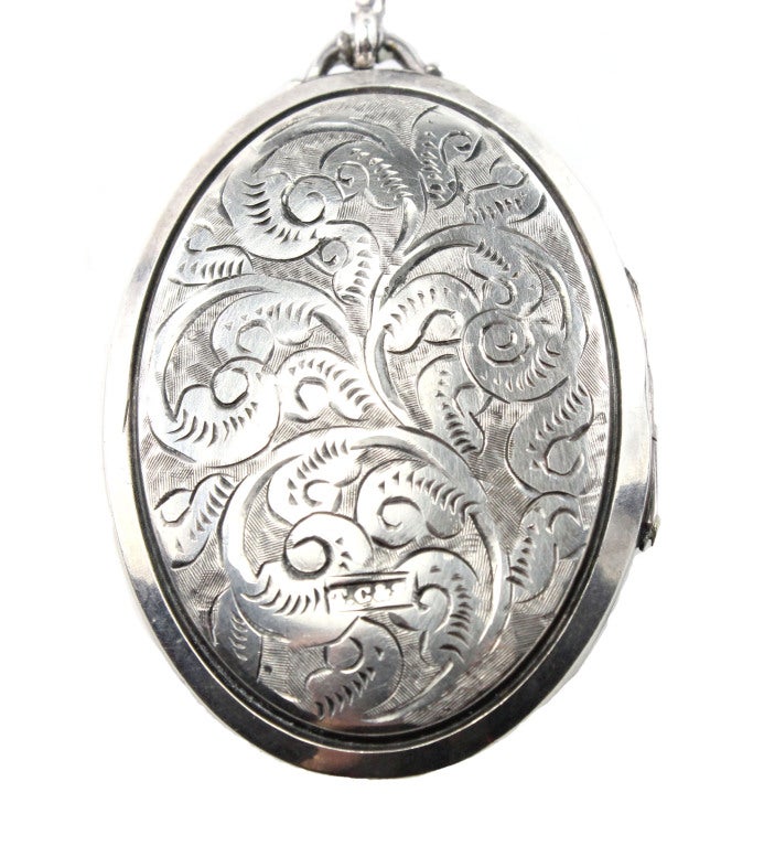 Women's Victorian Book Chain with Locket For Sale