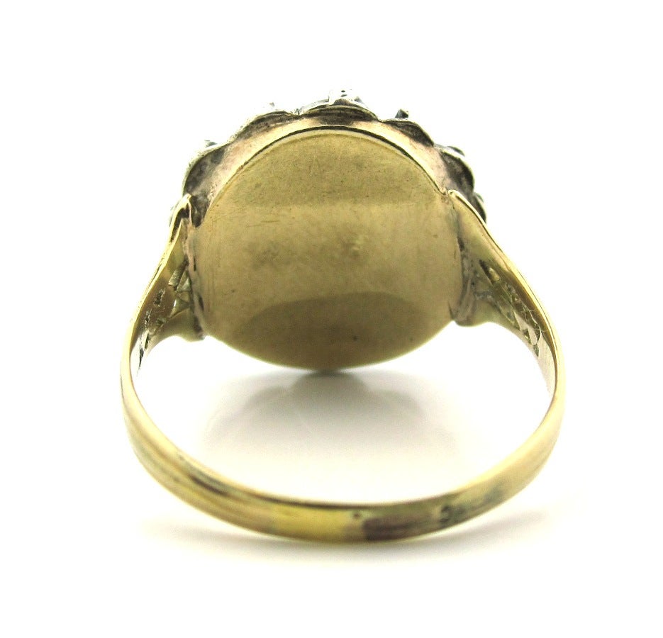 Women's Late Georgian Period Old Mine Cut Diamond Cluster Ring